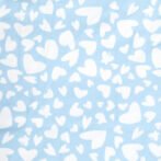 Girls Graphic Printed 100%Organic Cotton Jacket styles dress with heart print- Blue - Image 2