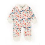 Unisex Baby Printed 100% Organic Cotton Romper - White - Image 2