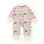 Unisex Baby Printed 100% Organic Cotton Romper - White - Image 3
