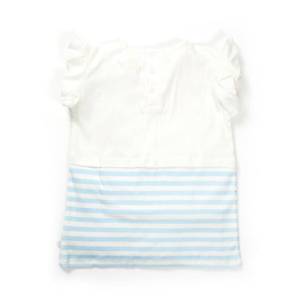 Girls Butterfly & Floral Embroidered Organic Cotton Top - Image 2