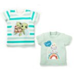 Boys Elephant & Turtle Printed T-Shirt Combo