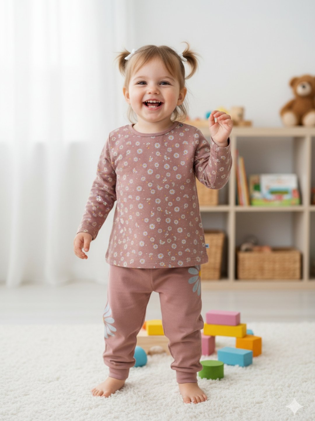 P-045_MOD Girls Organic Cotton Interlock Gumdrop Co-Ordinate - Image 1